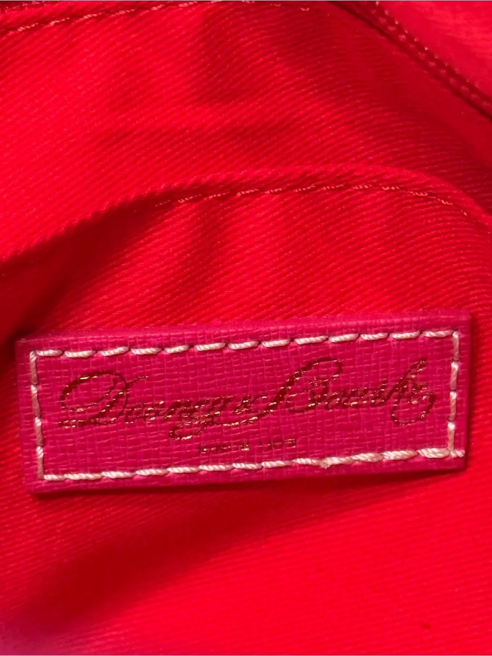 Dooney & Bourke Chevron Ruby Pink Striped Mini Satchel Crossbody Bag